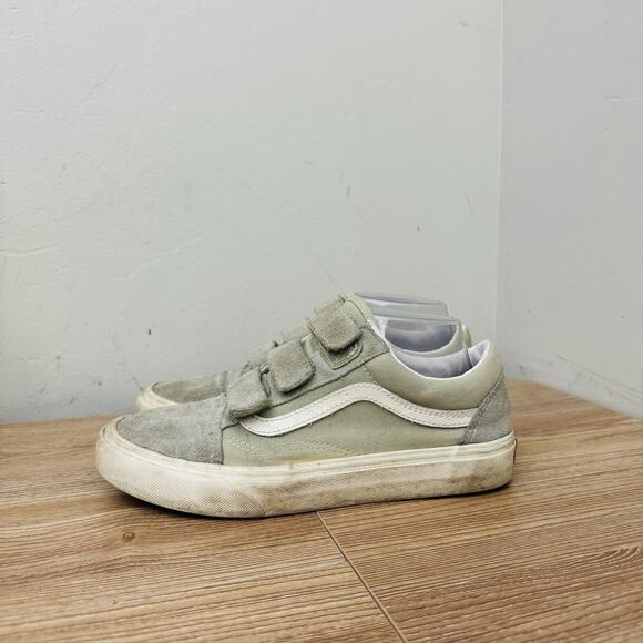 Vans Old Skool V Sneakers Gray Adjustable Strap Men’s Size 6.5